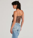 Purrfect Fit Leopard Print Mesh Top, a trendy leopard print addition to women's going-out outfits, is ideal for Christmas party outfits, chic NYE attire, or winter night-out looks that keep you on-trend!