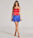 The waist-defining bodice style of the Lady Justice Satin Lace-Up Bustier in red is perfect for making a statement with your outfit and provides the structure, molded cups, or lace-up details that capture the corset trend.