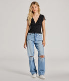 From bold to effortless, the Mood Set V-Neck Floral Velvet Pattern Mesh Top lets you define your vibe with black tops that speak your style.