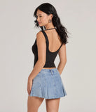 From bold to effortless, the Second Look Open-Back Knit Tank Top lets you define your vibe with black tops that speak your style.