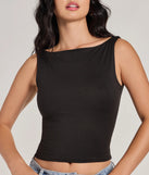 From bold to effortless, the Second Look Open-Back Knit Tank Top lets you define your vibe with black tops that speak your style.
