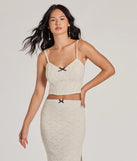 Effortlessly create party outfits or vacation-ready looks with the Unforgettable Dream V-Neck Lace Crop Top, one part of a versatile women's ivory matching set perfect for quick and easy outfit combinations from layering chic outfits to transitioning your look seamlessly.