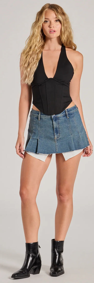 Sleek And Stunning Corset Halter Top