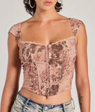 From bold to effortless, the Sassy And Fierce Sleeveless Leopard Print Bustier lets you define your vibe with taupe tops that speak your style.