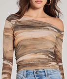 This women's multi-color long-sleeve top combines seasonal color with rich texture, offering a versatile style that's perfect for on-trend 2025 outfits.