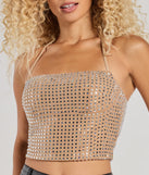 Celebrate in style with this stunning nude going-out outfit essential, the Party Mood Rhinestone Mesh Crop Top, featuring the latest statement-making details and a glamorous design perfect for any festive 2025 event.