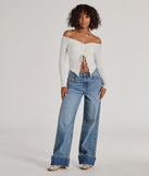 From bold to effortless, the Adorable Flirt Off-The-Shoulder Knit Top lets you define your vibe with ivory tops that speak your style.