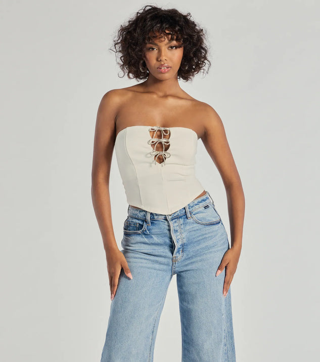Wild Blossom Abstract Print Tie-Front Crop Top | Windsor