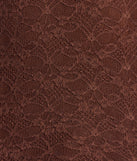 The Glam Flair Long Sleeve Lace Top in brown with a modern design and trendy look is part of the latest women's tops collection to elevate your 2025 wardrobe.