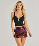 The Such A Vibe Rhinestone Mesh Crop Top in black with a modern design and trendy look is part of the latest women's tops collection to elevate your 2025 wardrobe.