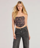 The Roaring Glam Sleeveless Leopard Print Cropped Corset in leopard print with a modern design and trendy look is part of the latest women's tops collection to elevate your 2025 wardrobe.