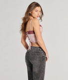 Stay on-trend this season with the Sweet And Sultry Floral Lace Mesh Bustier Top in pink, a must-have for creating stylish and effortless spring outfits for women.