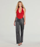 
Upgrade your style game for 2025 with the Sleek And Stunning Corset Halter Top in red, perfect for any fashion-forward wardrobe.