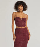 The Bright Vibes Rhinestone Cropped Corset Top in plum with a modern design and trendy look is part of the latest women's tops collection to elevate your 2025 wardrobe.