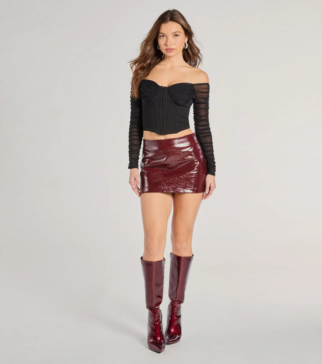 Downtown Looks Long Sleeve Mesh Bustier | Windsor Downtown Looks Long Sleeve Mesh Bustier | Windsor