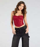 From bold to effortless, the Total Bombshell Lace Corset Top lets you define your vibe with red tops that speak your style.