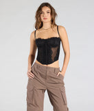 From bold to effortless, the Total Bombshell Lace Corset Top lets you define your vibe with black tops that speak your style.