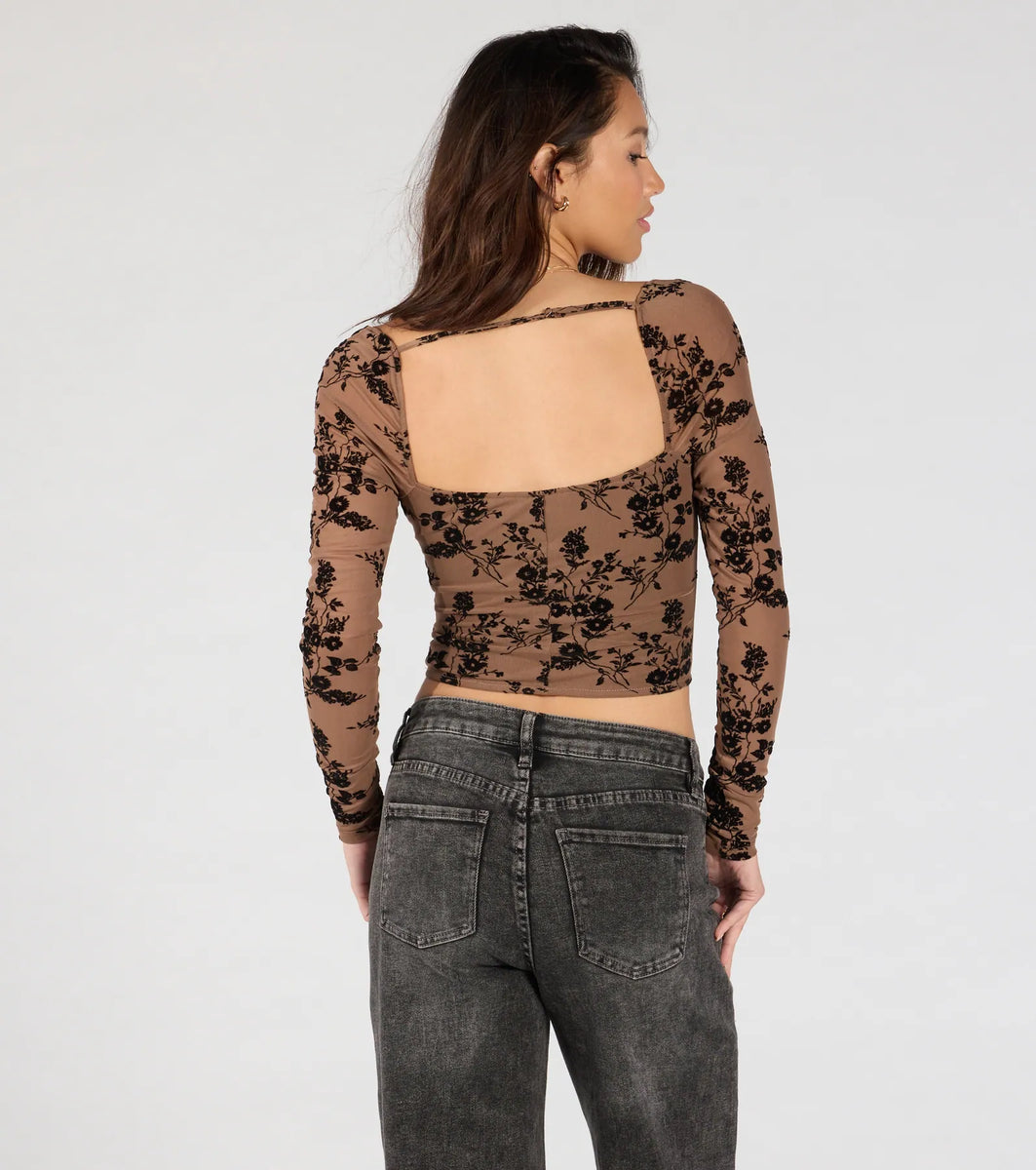 Certified Flirt Long Sleeve Corset Crop Top & Windsor