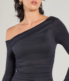 The Looking Flawless Smooth Off-The-Shoulder Top in black with a modern design and trendy look is part of the latest women's tops collection to elevate your 2025 wardrobe.