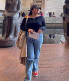 The Looking Flawless Smooth Off-The-Shoulder Top in black with a modern design and trendy look is part of the latest women's tops collection to elevate your 2025 wardrobe.