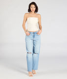 Carefree And Cute Crop Tube Top