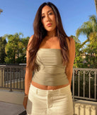 For college campus looks, game day outfits, or a bold going-out vibe, the Carefree And Cute Crop Tube Top is an on-trend sage green crop top that easily styles with your favorite denim.