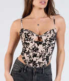 From bold to effortless, the Sultry Desire Flocked Velvet Bustier lets you define your vibe with nude tops that speak your style.