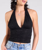 From bold to effortless, the Alluring Charm Lace Halter Top lets you define your vibe with black tops that speak your style.