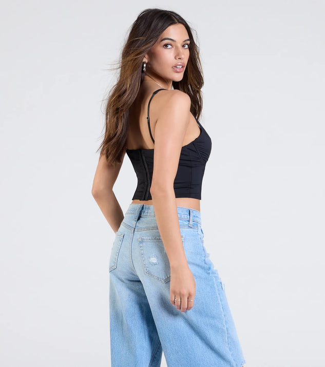 Romantic At Heart Lace Trim Crop Top | Windsor