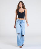 With its midriff cut and trend-forward fit, the Romantic At Heart Lace Trim Crop Top is a black crop top made to pair with skirts, denim, or whatever vibe you're feeling this season.