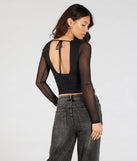 From bold to effortless, the Sassy Style Print Mesh Long Sleeve Top lets you define your vibe with black tops that speak your style.