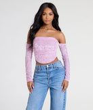 From bold to effortless, the Divine Energy Off-The-Shoulder Crop Top lets you define your vibe with pink tops that speak your style.
