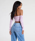 From bold to effortless, the Divine Energy Off-The-Shoulder Crop Top lets you define your vibe with pink tops that speak your style.