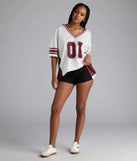 Add a summer refresh to your look with the On My Game Graphic 01 Jersey Tee, a trendy top in white made for easy styling for any vibe.
