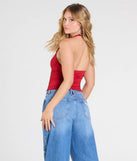 From bold to effortless, the Sultry Inspiration Halter Crop Top lets you define your vibe with red tops that speak your style.