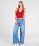 From bold to effortless, the Sultry Inspiration Halter Crop Top lets you define your vibe with red tops that speak your style.