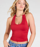 From bold to effortless, the Sultry Inspiration Halter Crop Top lets you define your vibe with red tops that speak your style.