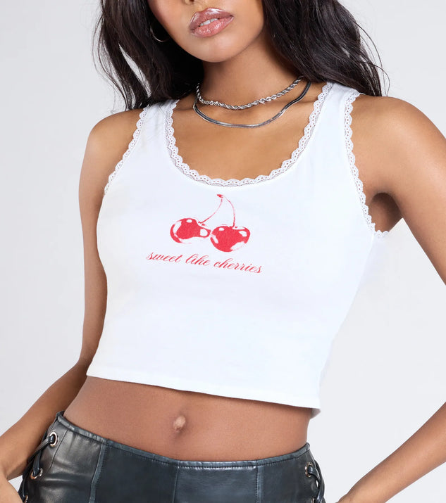Sweet Like Cherries Graphic Tank Top