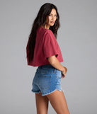 From bold to effortless, the Give Me Tequila Oversized Crop Graphic Tee lets you define your vibe with red tops that speak your style.