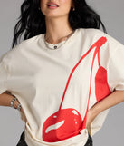 Taste Like Cherries Oversized Graphic Tee