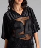 Sporty Chic Lace V-Neck 24 Graphic Jersey Top