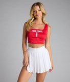 First Pick Ohio State® Jersey Corset Crop Top