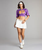 Play to Win LSU® Tigers® Cropped Jersey Top