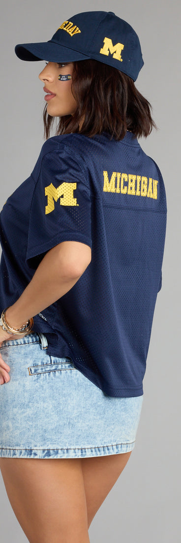 Trendy women’s tops, like the Game Day Crush University of Michigan™ Jersey Top, bring effortless style for fall layering, lounging, or going out.