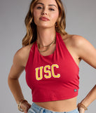 Fight On® And Flirt USC® Halter Crop Top