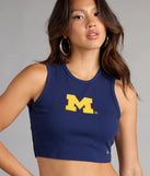 Go Blue® Vibes Michigan® Cropped Tank Top