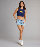 Go Blue® Vibes Michigan® Cropped Tank Top