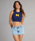 Go Blue® Vibes Michigan® Cropped Tank Top