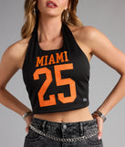 Hot Zone Miami™ Jersey Halter Top