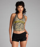 Complete your look with the Smokeshow Camouflage Halter Top, a trendy top that’s ready to pair with anything in your fall rotation.
